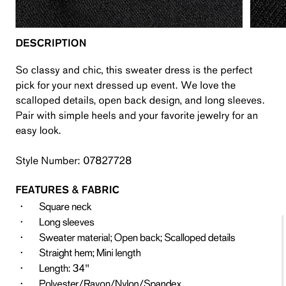 NWT Express little black dress - Picture 5 of 5